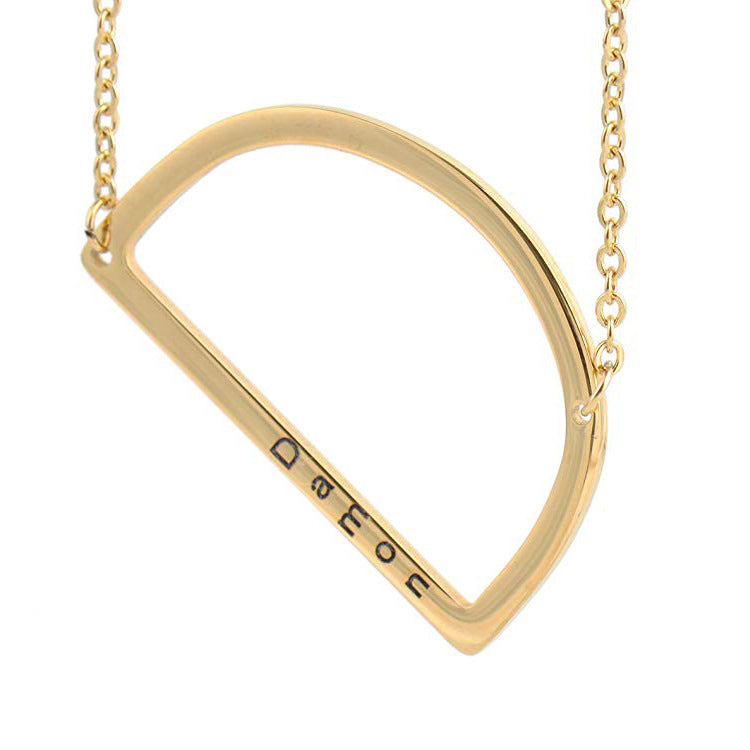 Curaçao Letter Steel english Necklace