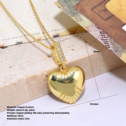 Curaçao Heart copper inlaid Necklace