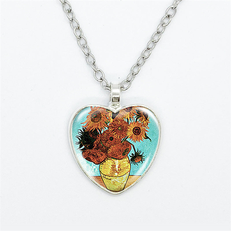 Curaçao Heart artistic style Necklace