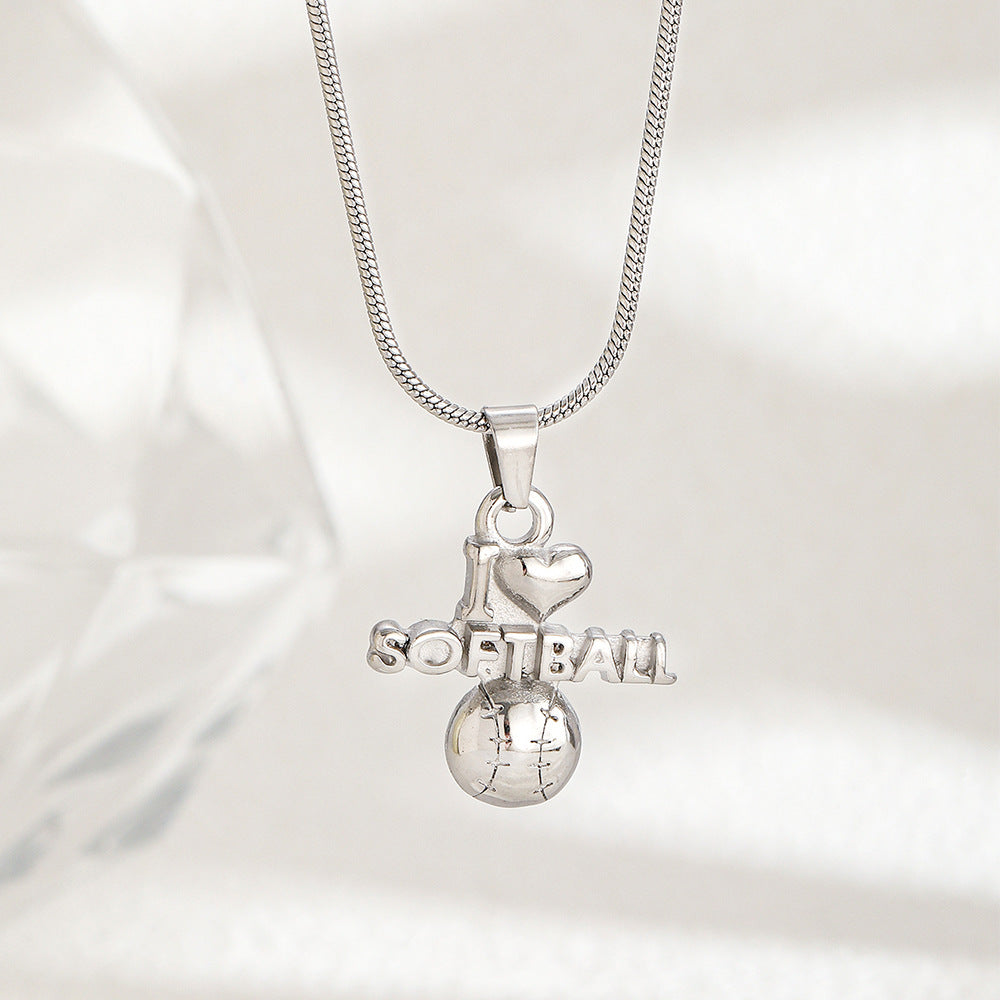 Curaçao Steel basketball football Necklace