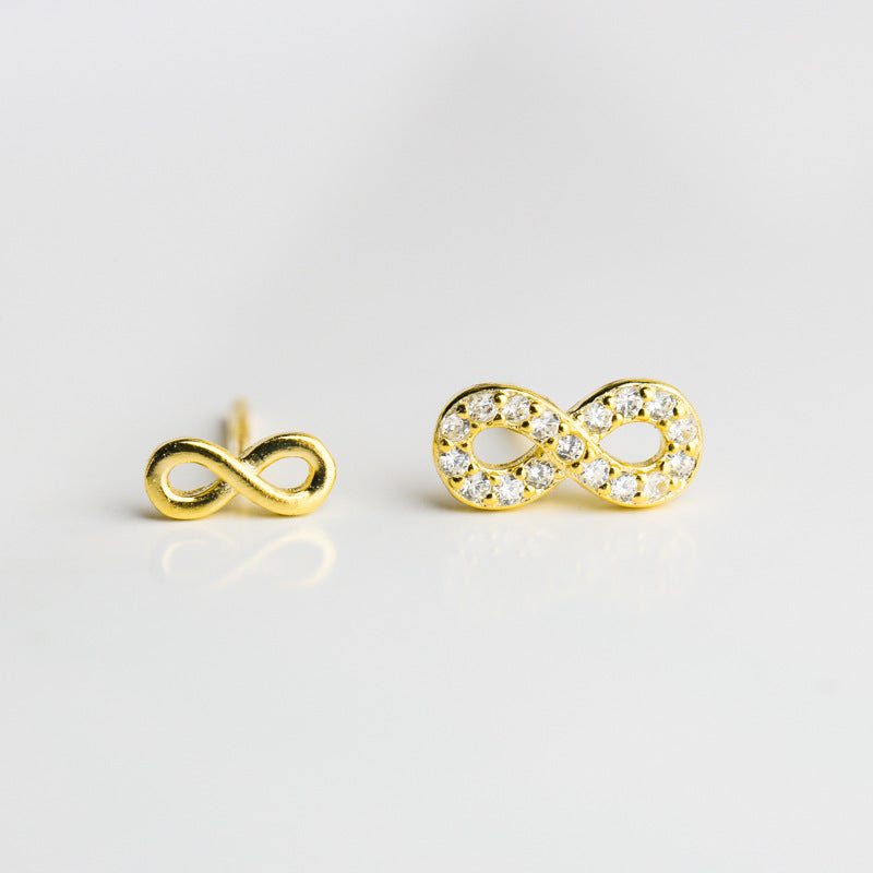 Sterling silver number symbol earrings