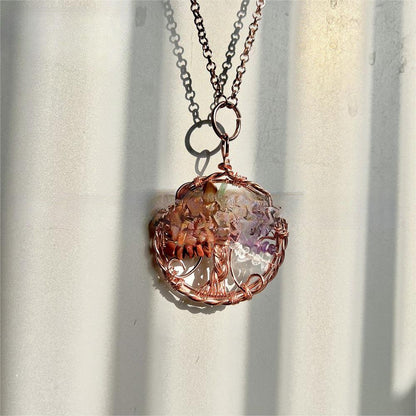Curaçao Crystal crushed stone Necklace