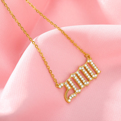 Year number necklace