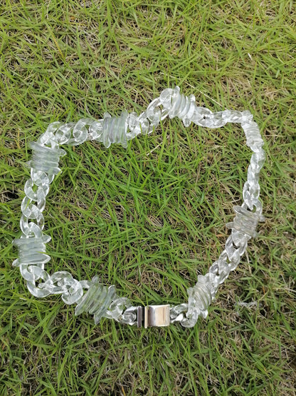 Curaçao Steel clear barbed Necklace