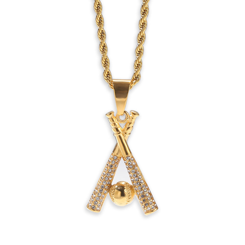 Curaçao baseball bat pendant Necklace