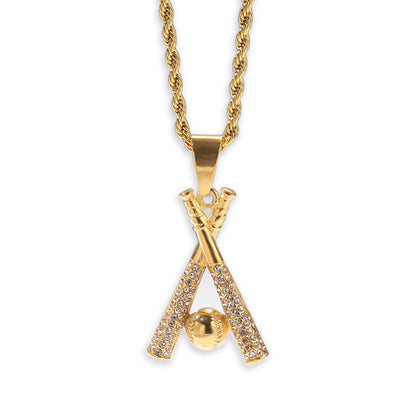 Curaçao baseball bat pendant Necklace