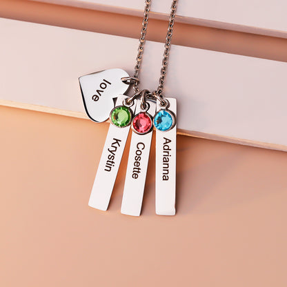 Curaçao Heart birthday stone Necklace