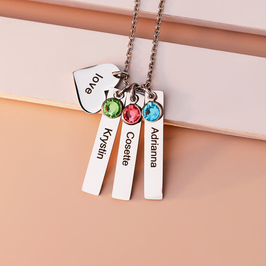 Curaçao Heart birthday stone Necklace