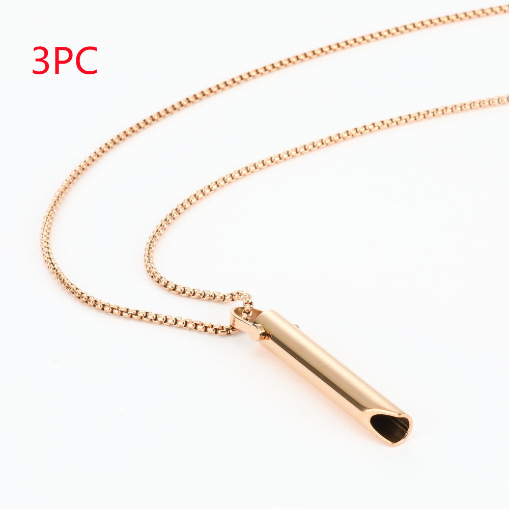 Curaçao Steel adjustable breathing Necklace