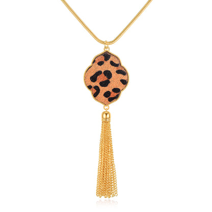 Curaçao accessories horsehair leopard Necklace