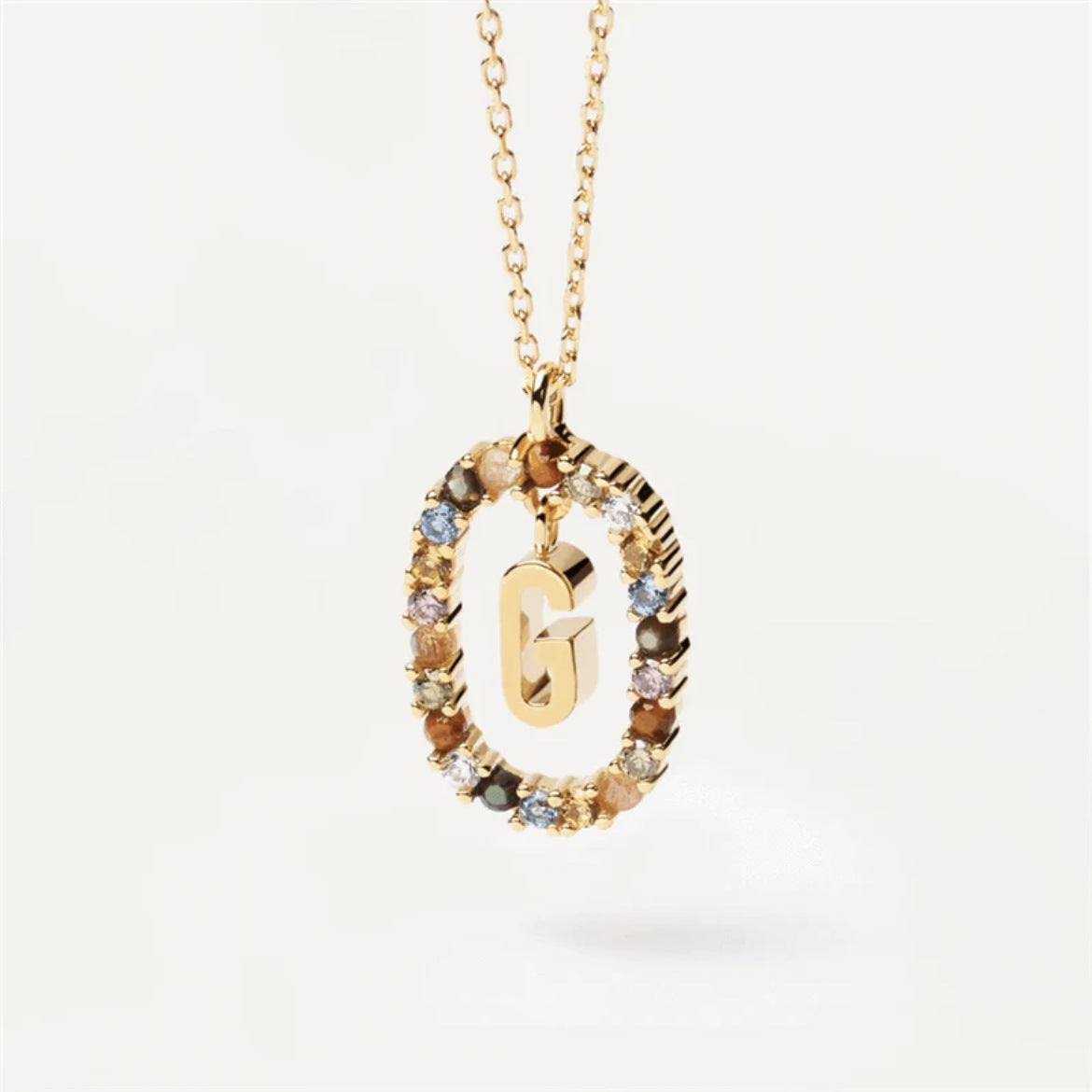 Curaçao colored rhinestone necklace