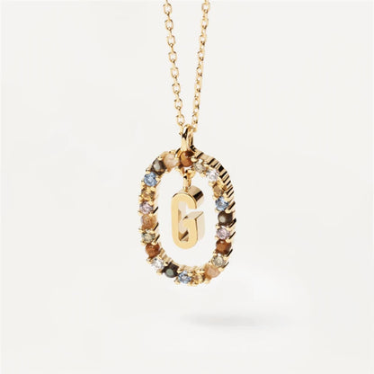 Curaçao colored rhinestone necklace