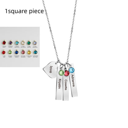 Curaçao Heart birthday stone Necklace