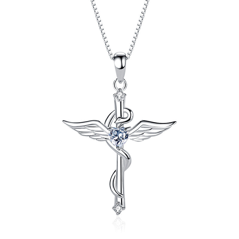 Curaçao Angel wings cross Pendant