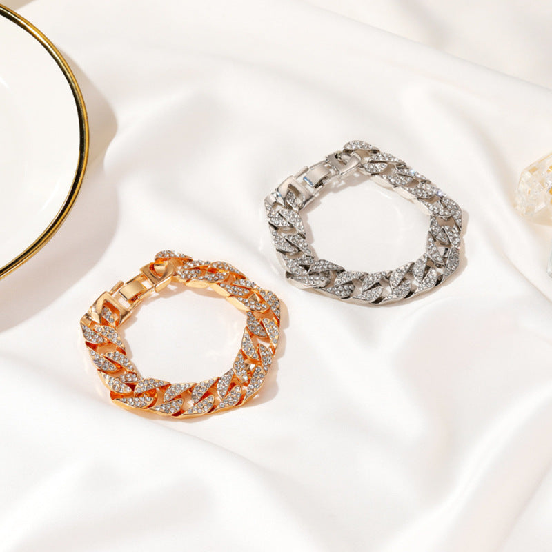 Curaçao Crystal Gold cuban Bracelet