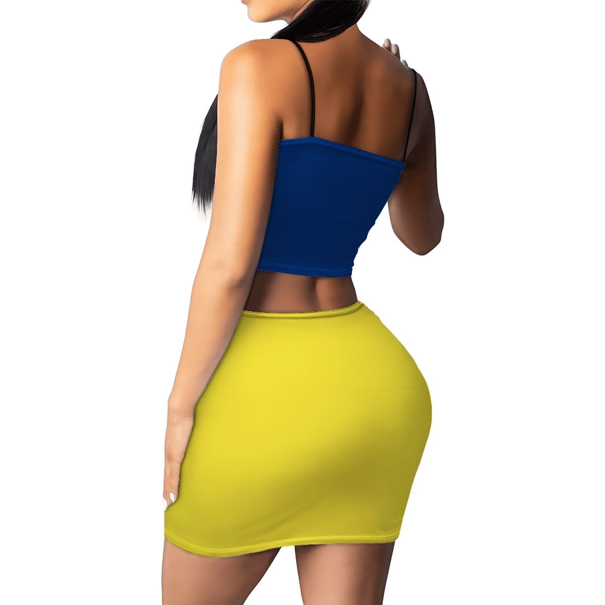 Curacao Women's Crop Top Skirt Set
