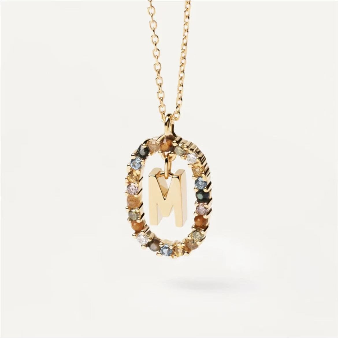 Curaçao colored rhinestone necklace