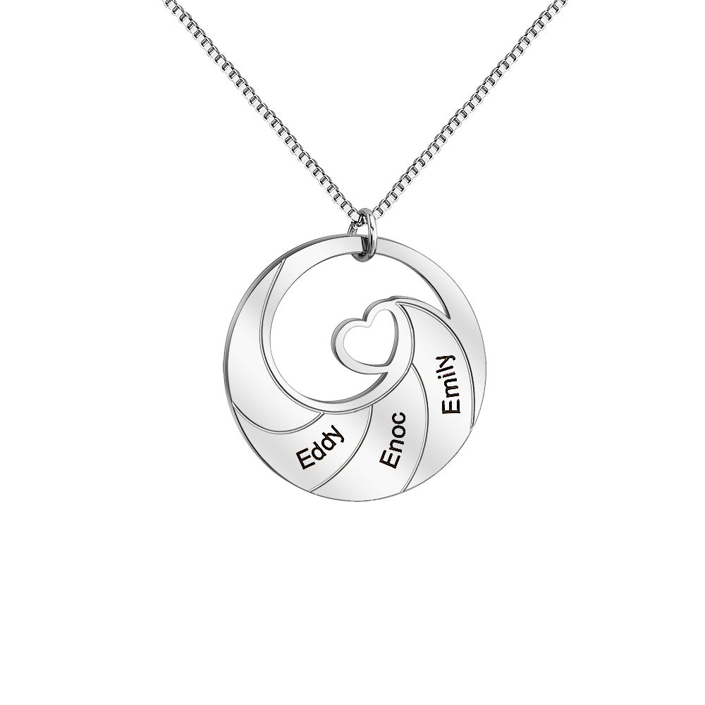 Curaçao circle spiral necklace