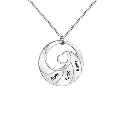 Curaçao circle spiral necklace