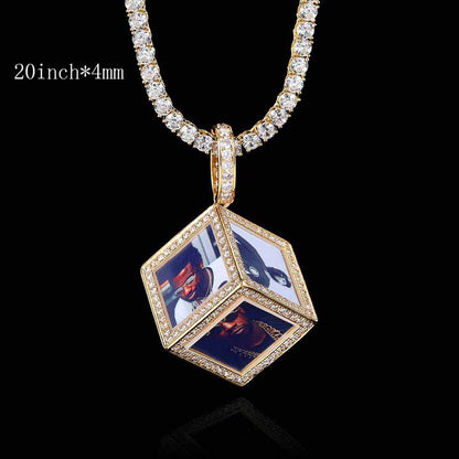 Curaçao cube memory pendant Necklace