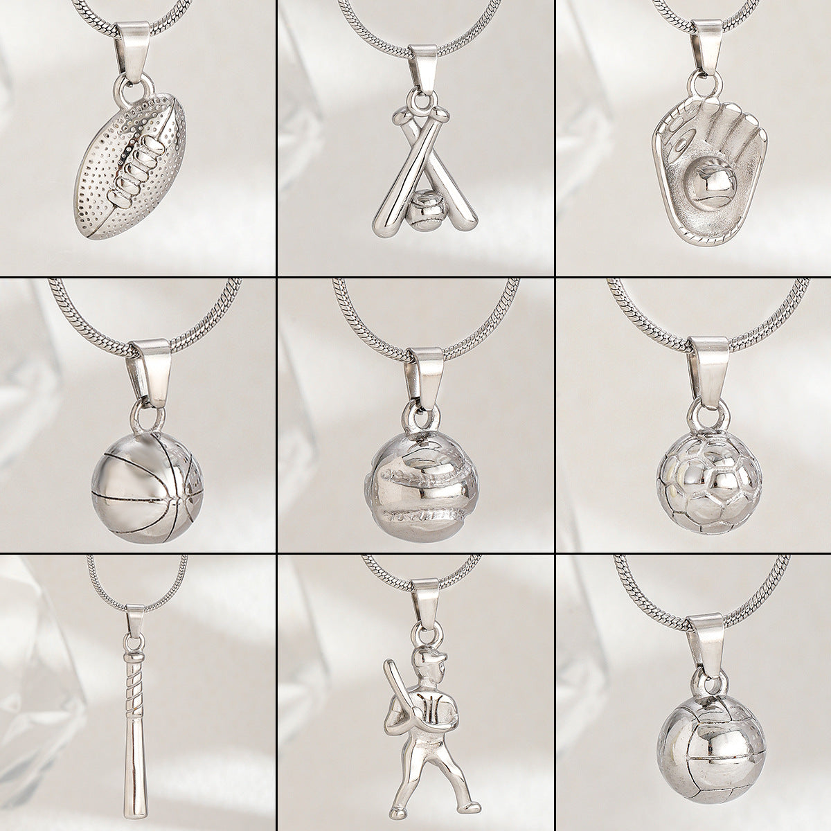 Curaçao Steel basketball football Necklace