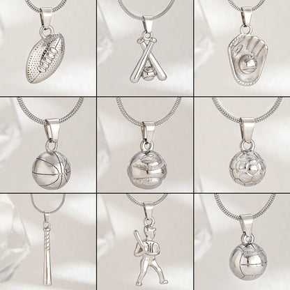 Curaçao Steel basketball football Necklace