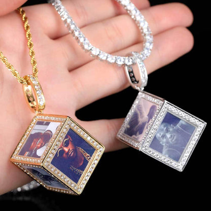 Curaçao cube memory pendant Necklace