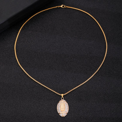 Curaçao football pendant necklace
