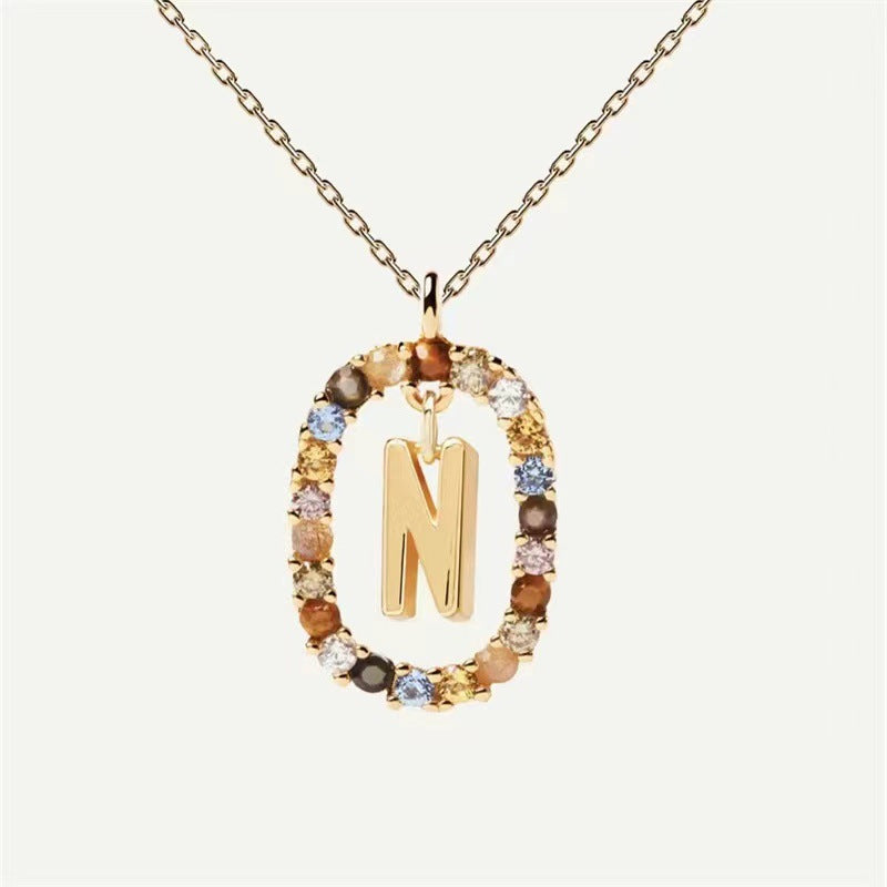 Curaçao colored rhinestone necklace