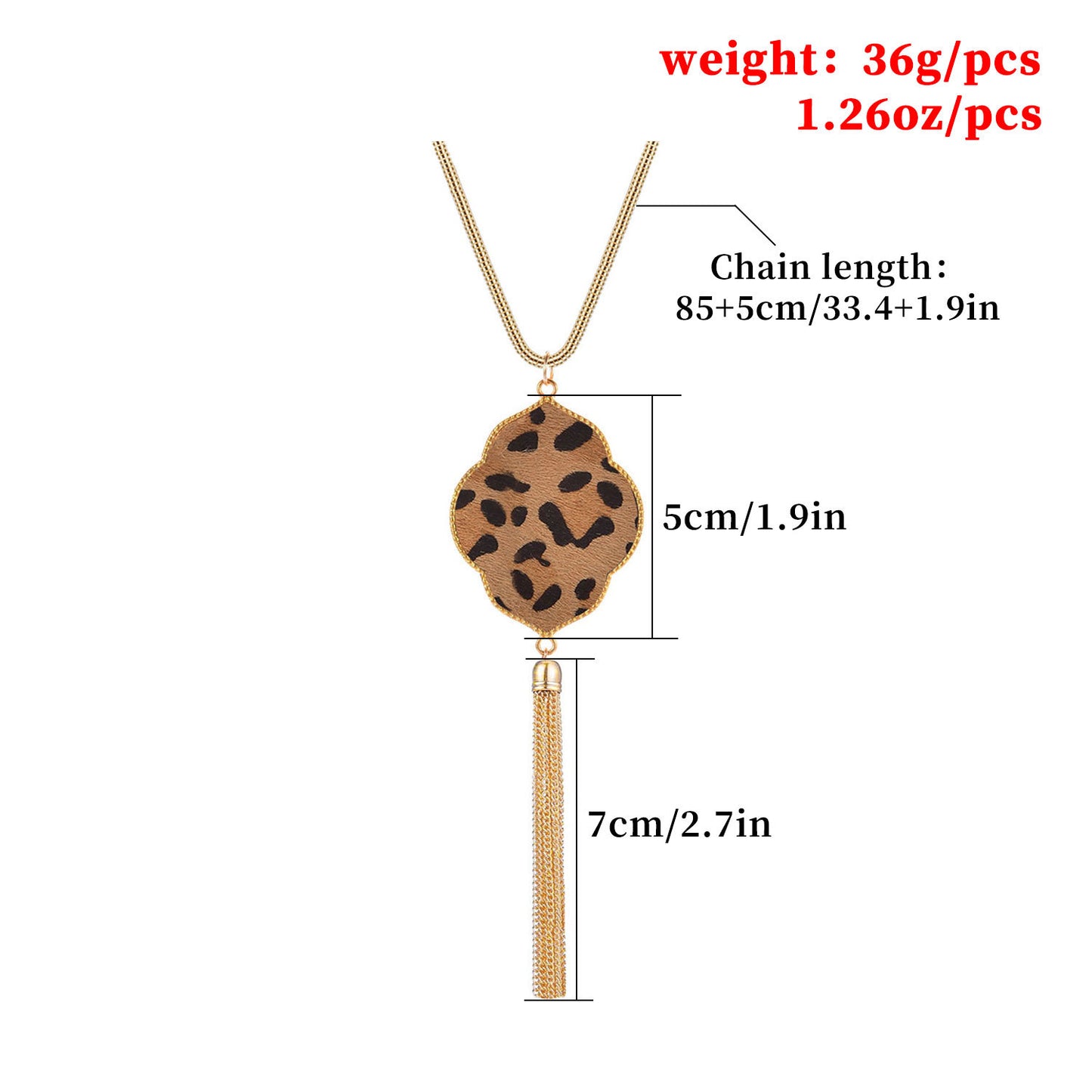 Curaçao accessories horsehair leopard Necklace