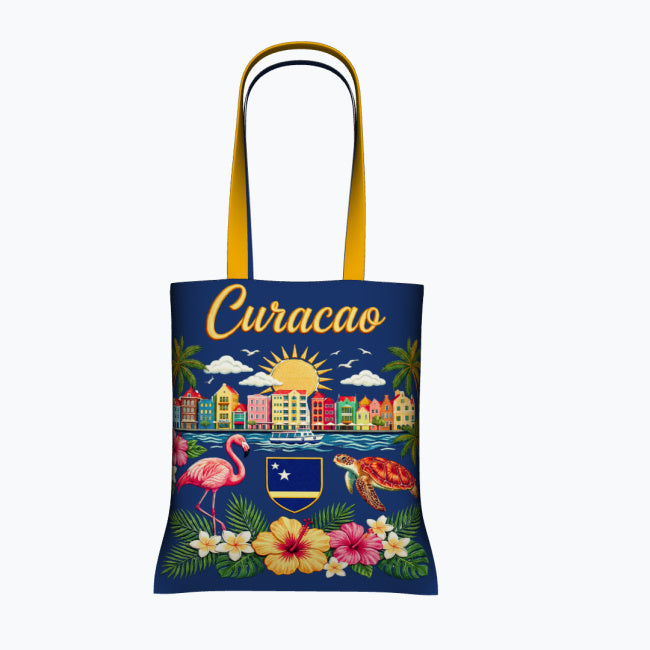 Curaçao Cotton Tote Bag | All-Over Print