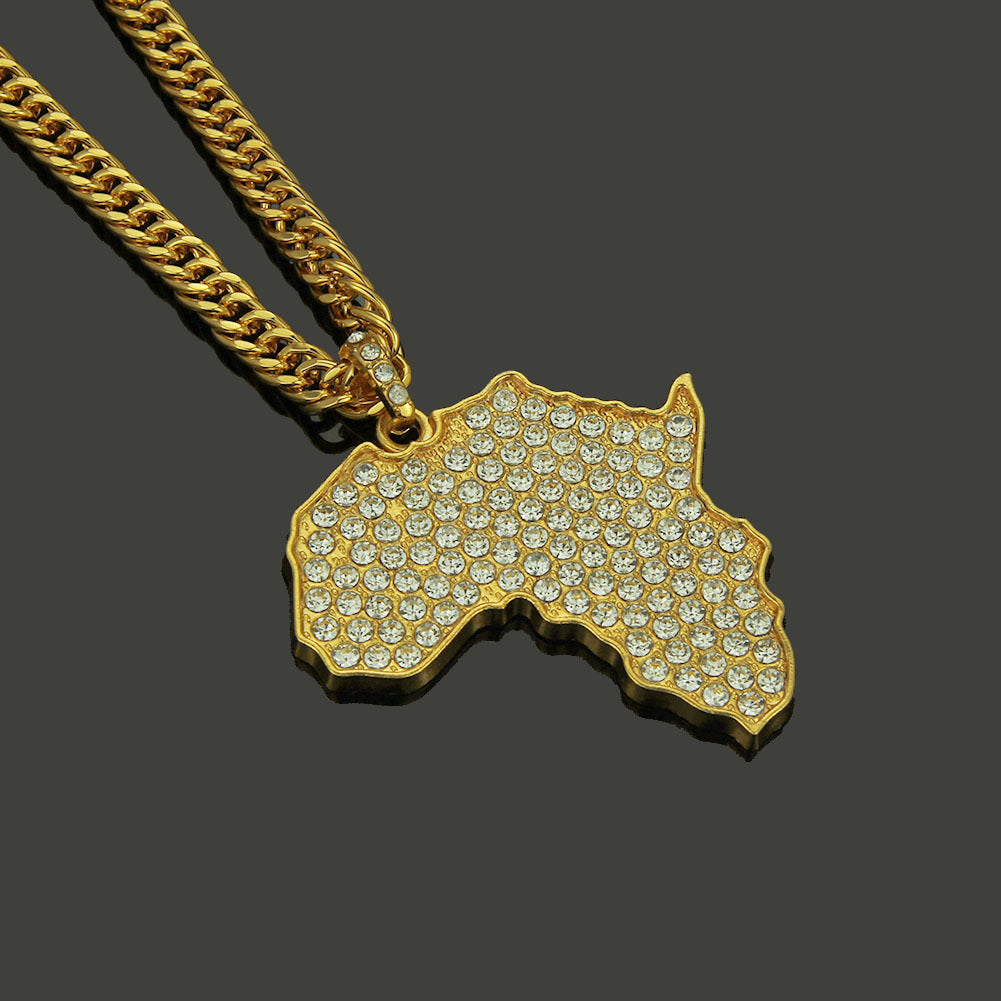 Curaçao africa map necklace