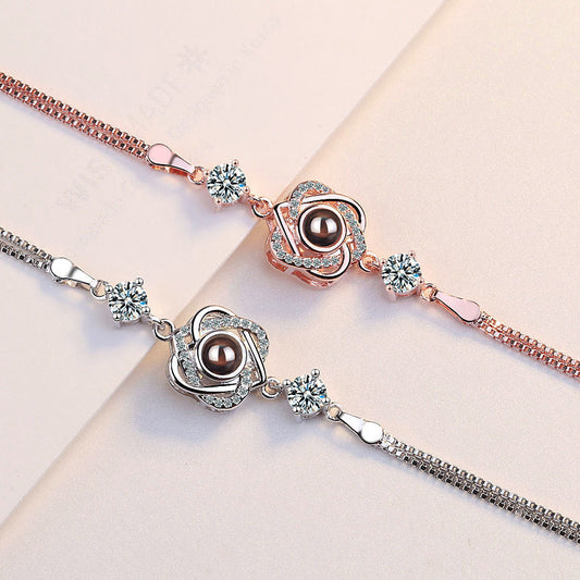 Love Memory Projection Heart-shaped Bracelet