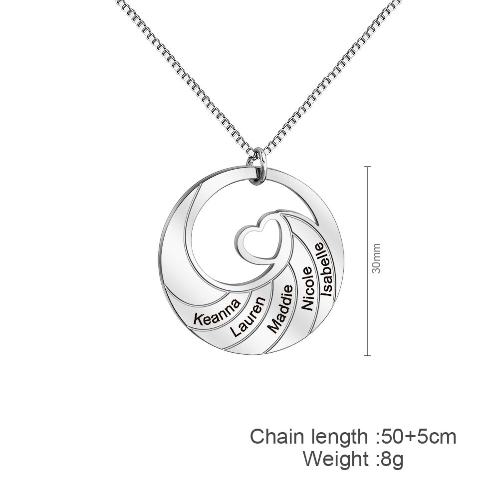 Curaçao circle spiral necklace