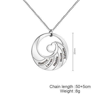 Curaçao circle spiral necklace
