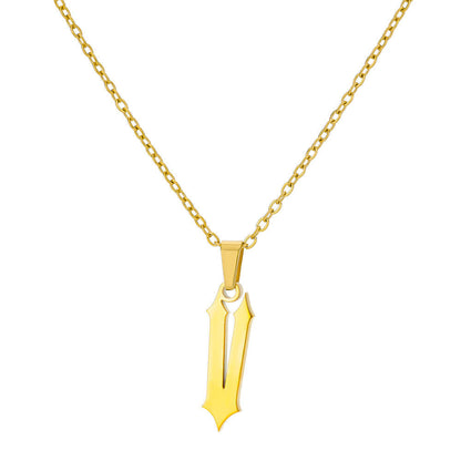 Curaçao Letter Ancient English Necklace