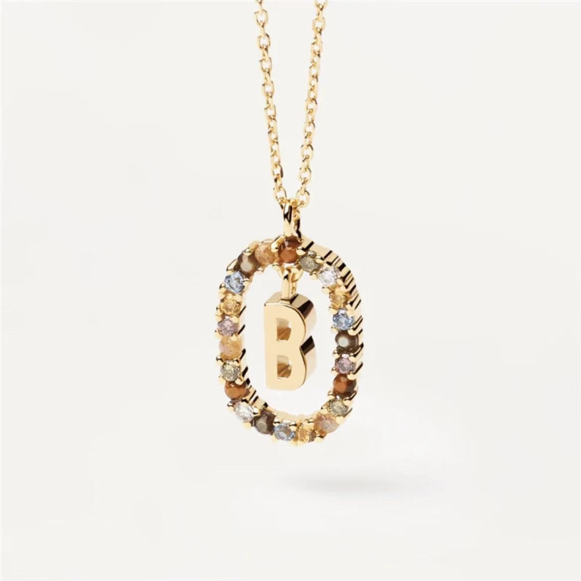 Curaçao colored rhinestone necklace