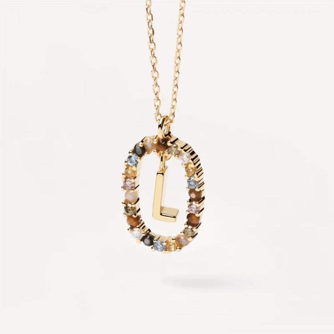 Curaçao colored rhinestone necklace