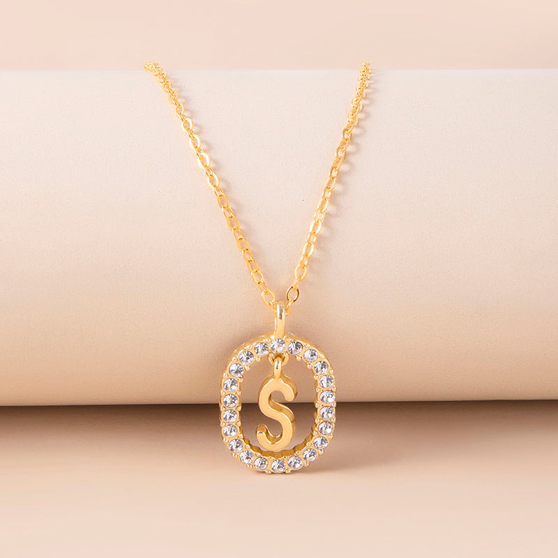 Curaçao Letter Crystal necklace