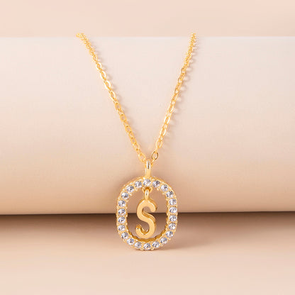 Curaçao Letter Crystal necklace