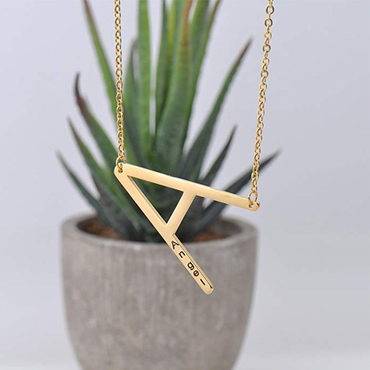 Curaçao Letter Steel english Necklace