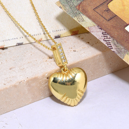 Curaçao Heart copper inlaid Necklace