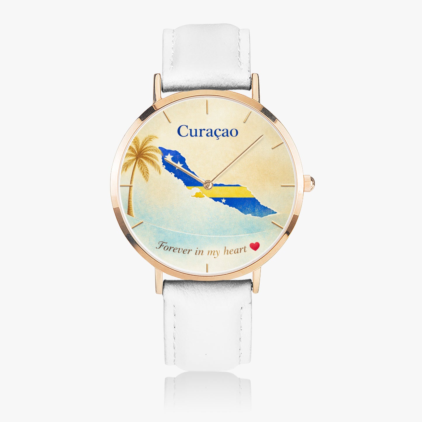 Curaçao leather watch brown strap