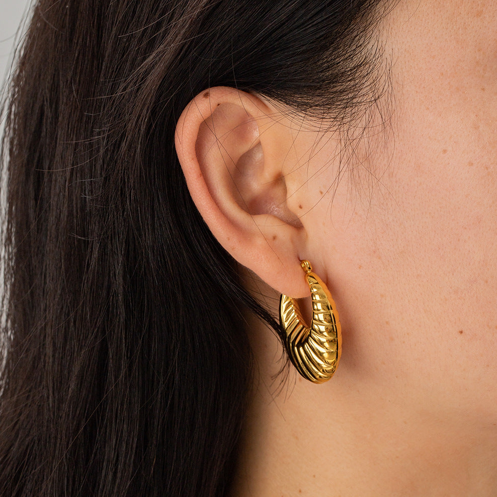 Curaçao Gold Steel 18k Earrings