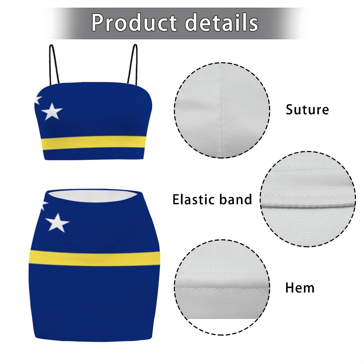 Curacao Women's Mini Skirt Set