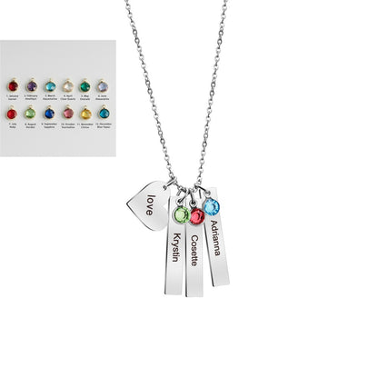 Curaçao Heart birthday stone Necklace