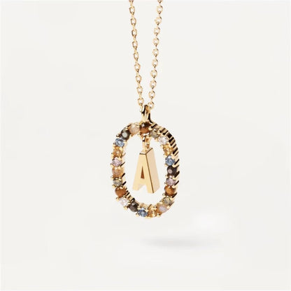 Curaçao colored rhinestone necklace