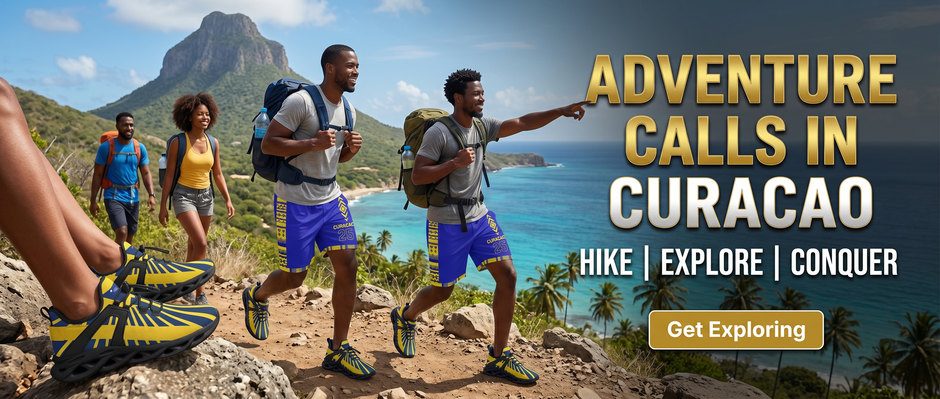 Adventure calls in Curaçao active lifestyle hero banner