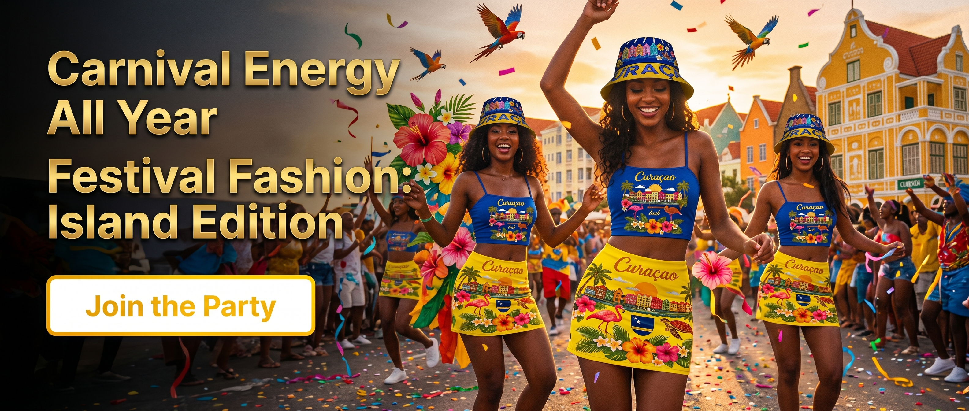 Carnival energy all year Curaçao festival fashion hero banner
