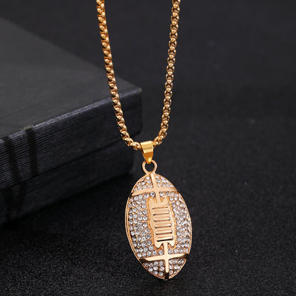 Curaçao football pendant necklace